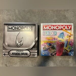Hasbro Monopoly Builder and Star Wars Mandalorian Games